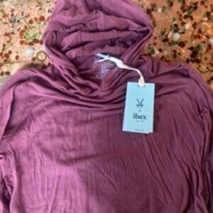 Ibex Wool Sun Hoody - Dusty Amythest - Large